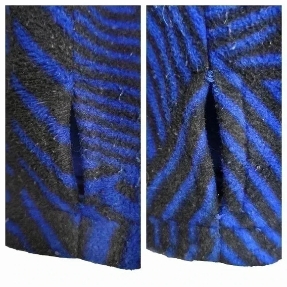 Bench Women’s L Fleece Hoodie Full Zip Black Blue Striped Activewear Athleisure - Picture 13 of 14